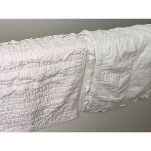 SIMPLY SHABBY CHIC SET OF 2 STANDARD SIZE PILLOW SHAMS QUILTED cotton